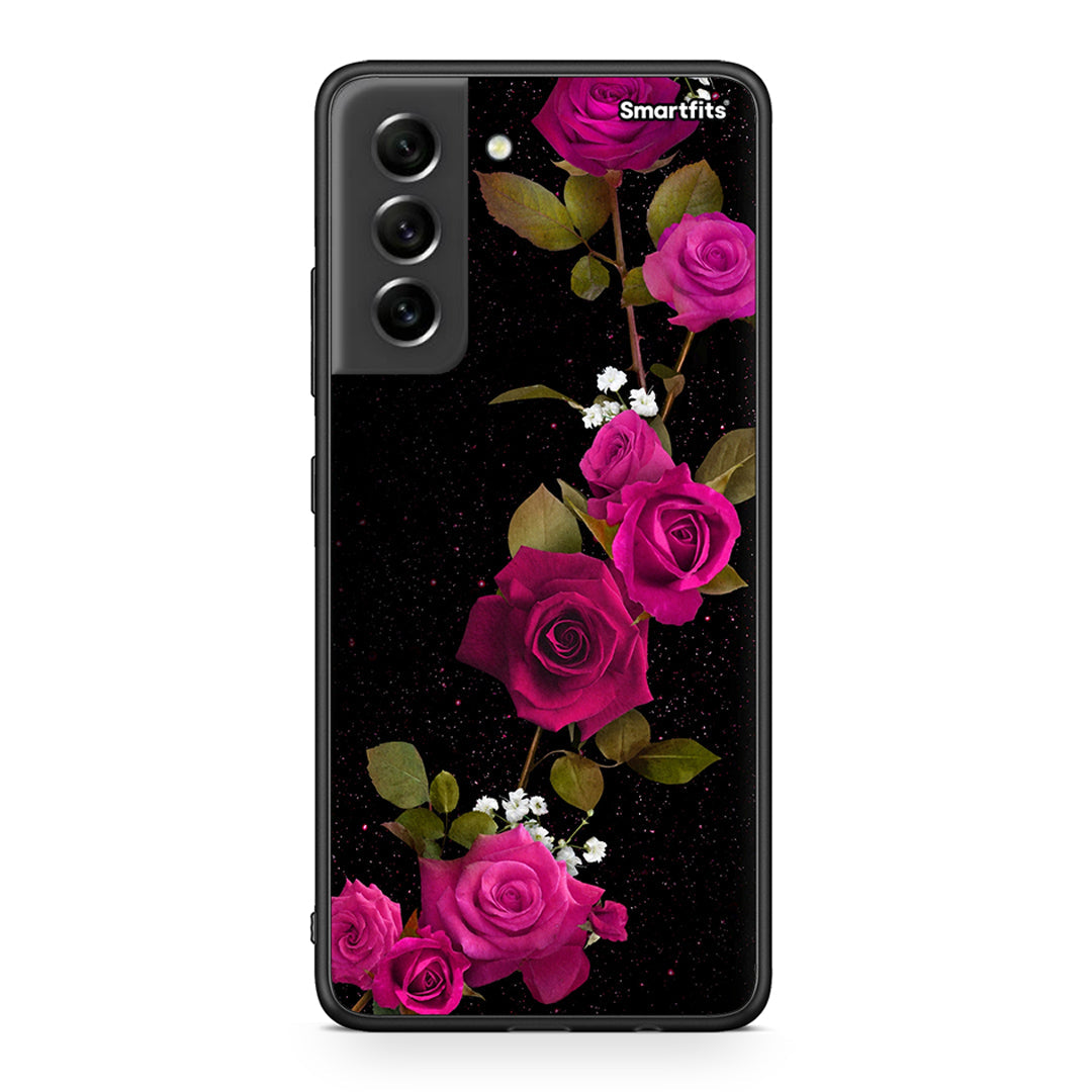 4 - Samsung S21 FE Red Roses Flower case, cover, bumper