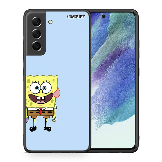 Θήκη Samsung S21 FE Friends Bob από τη Smartfits με σχέδιο στο πίσω μέρος και μαύρο περίβλημα | Samsung S21 FE Friends Bob case with colorful back and black bezels