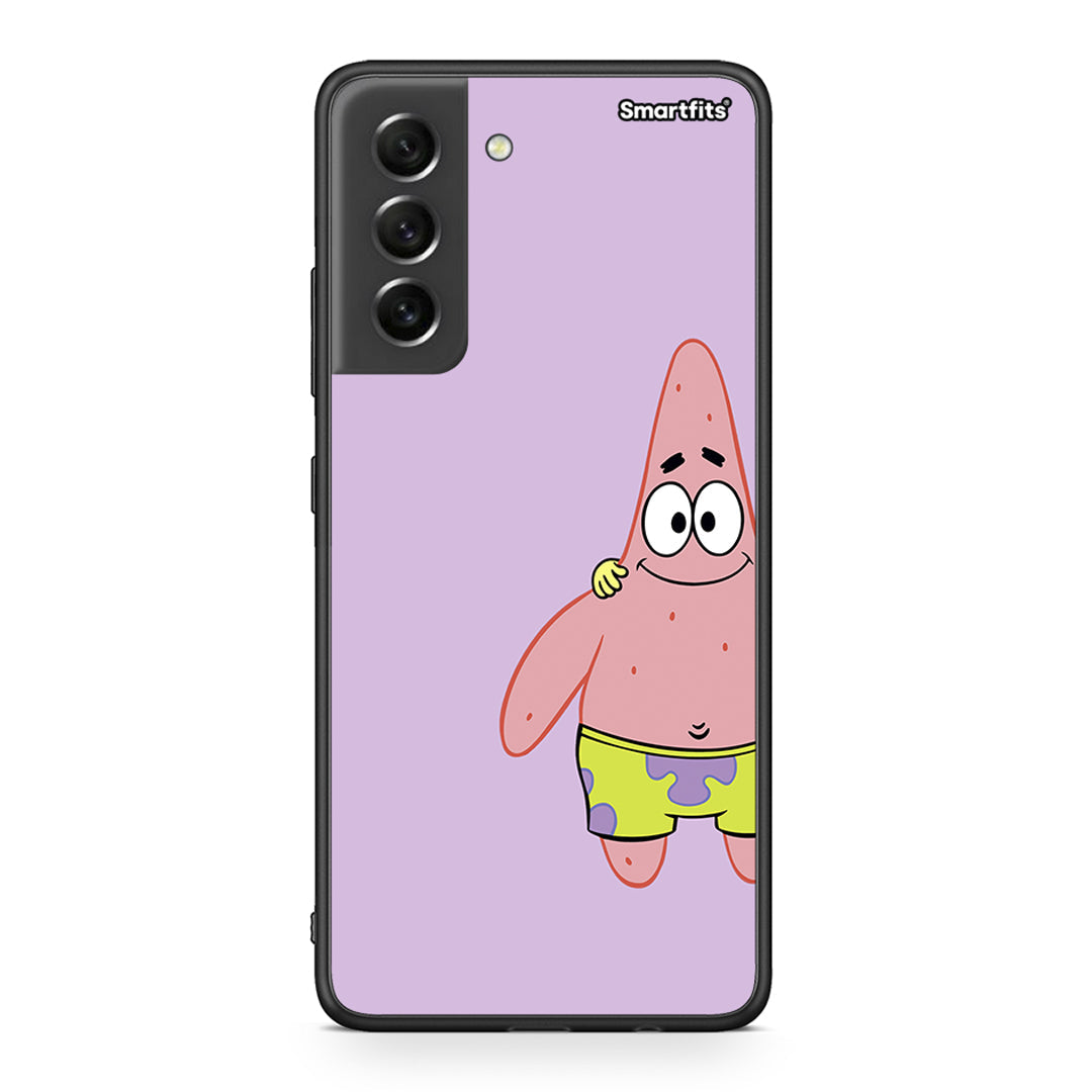 Samsung S21 FE Friends Patrick θήκη από τη Smartfits με σχέδιο στο πίσω μέρος και μαύρο περίβλημα | Smartphone case with colorful back and black bezels by Smartfits