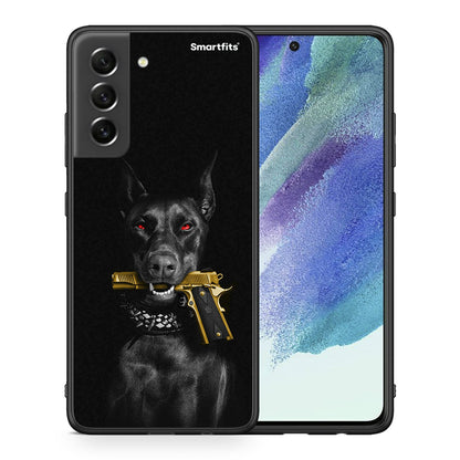 Θήκη Αγίου Βαλεντίνου Samsung S21 FE Golden Gun από τη Smartfits με σχέδιο στο πίσω μέρος και μαύρο περίβλημα | Samsung S21 FE Golden Gun case with colorful back and black bezels