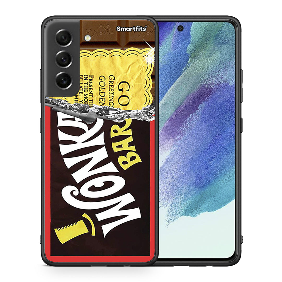 Θήκη Samsung S21 FE Golden Ticket από τη Smartfits με σχέδιο στο πίσω μέρος και μαύρο περίβλημα | Samsung S21 FE Golden Ticket case with colorful back and black bezels