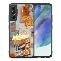 Thumbnail for Θήκη Αγίου Βαλεντίνου Samsung S21 FE Groovy Babe από τη Smartfits με σχέδιο στο πίσω μέρος και μαύρο περίβλημα | Samsung S21 FE Groovy Babe case with colorful back and black bezels