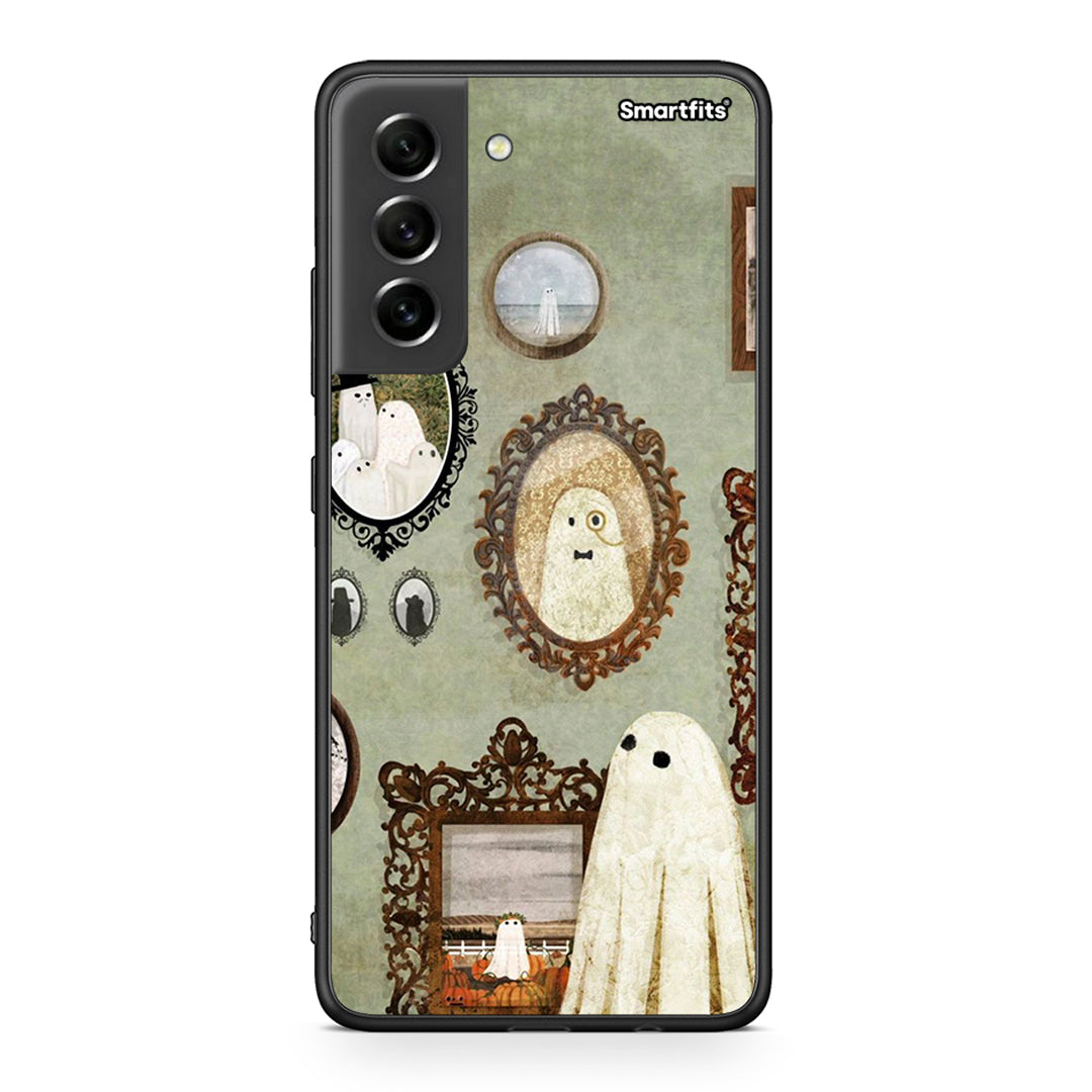 Samsung S21 FE Halloween Ghost Season Θήκη από τη Smartfits με σχέδιο στο πίσω μέρος και μαύρο περίβλημα | Smartphone case with colorful back and black bezels by Smartfits