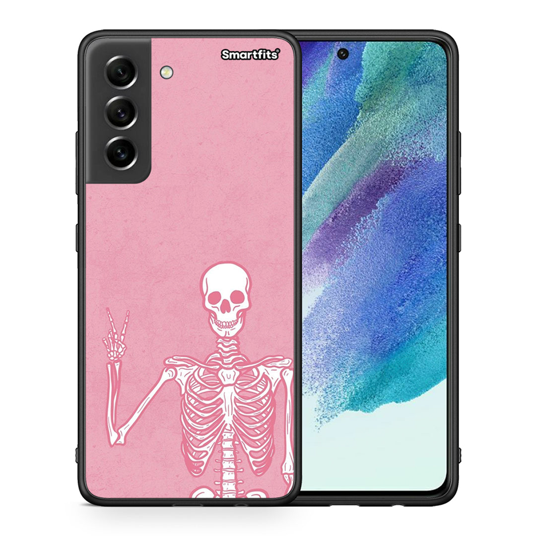 Θήκη Samsung S21 FE Halloween Motivation από τη Smartfits με σχέδιο στο πίσω μέρος και μαύρο περίβλημα | Samsung S21 FE Halloween Motivation case with colorful back and black bezels