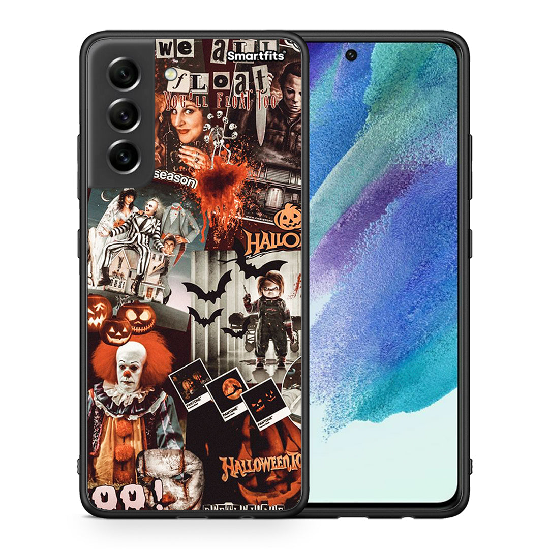 Θήκη Samsung S21 FE Halloween Spooky Season από τη Smartfits με σχέδιο στο πίσω μέρος και μαύρο περίβλημα | Samsung S21 FE Halloween Spooky Season case with colorful back and black bezels