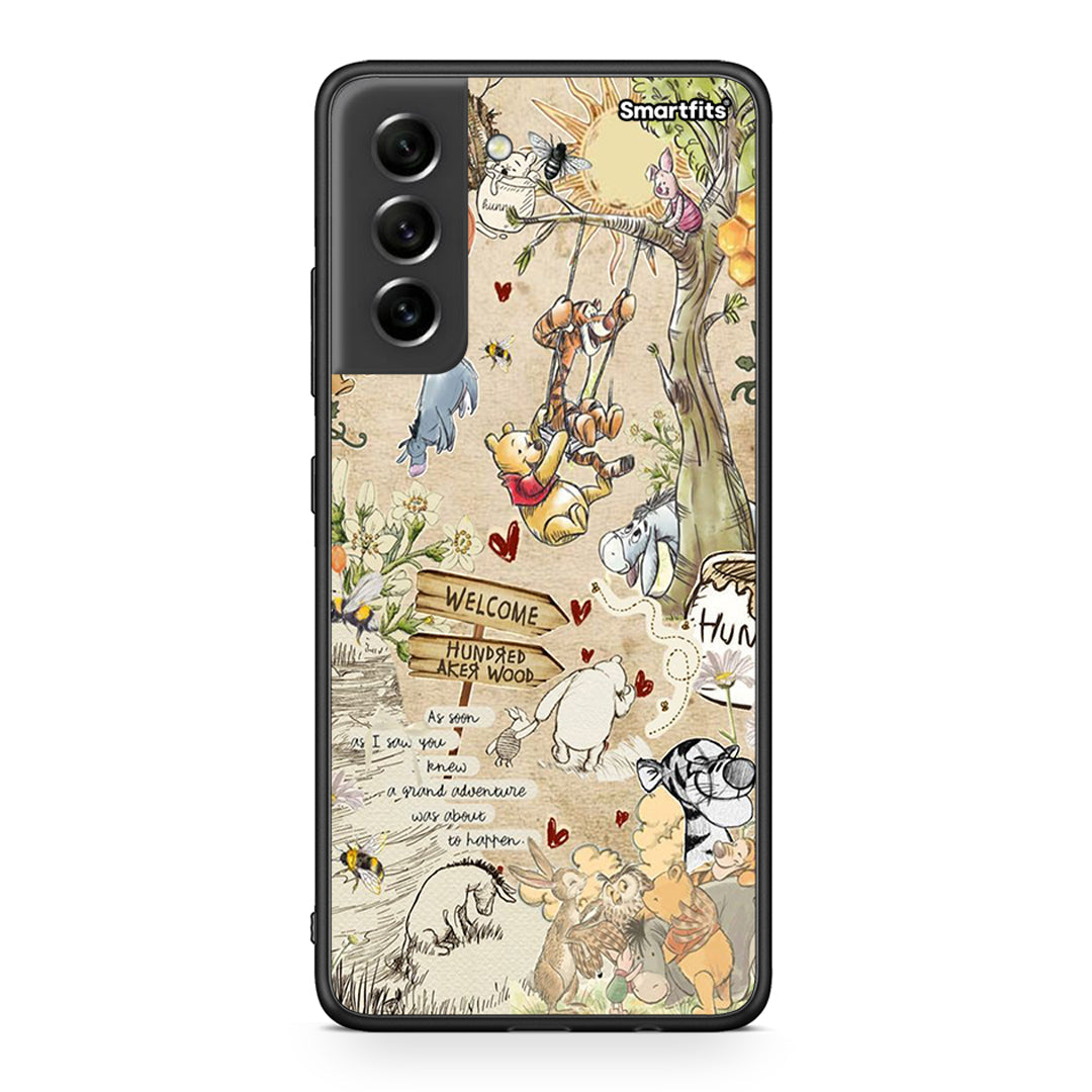 Samsung S21 FE Happy Friends θήκη από τη Smartfits με σχέδιο στο πίσω μέρος και μαύρο περίβλημα | Smartphone case with colorful back and black bezels by Smartfits