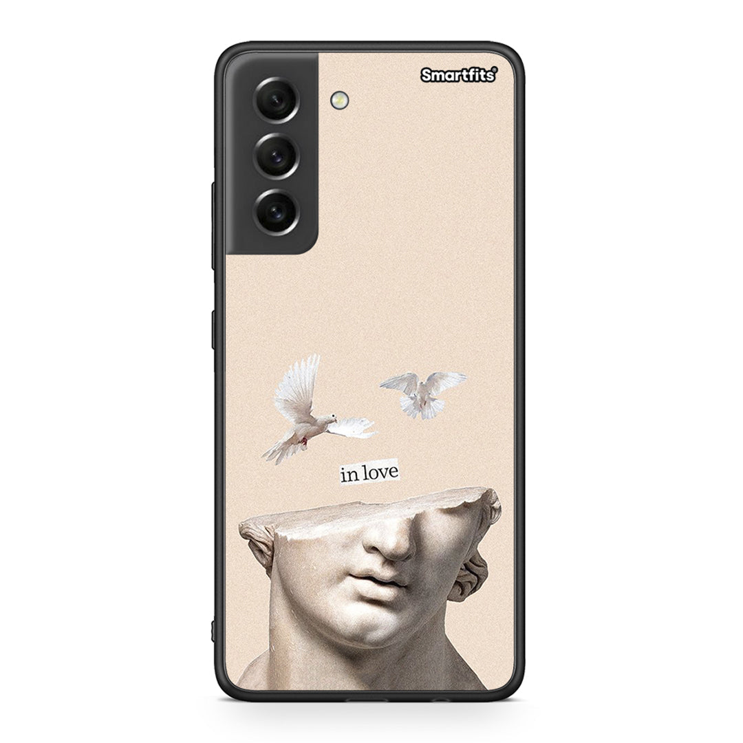 Samsung S21 FE In Love θήκη από τη Smartfits με σχέδιο στο πίσω μέρος και μαύρο περίβλημα | Smartphone case with colorful back and black bezels by Smartfits