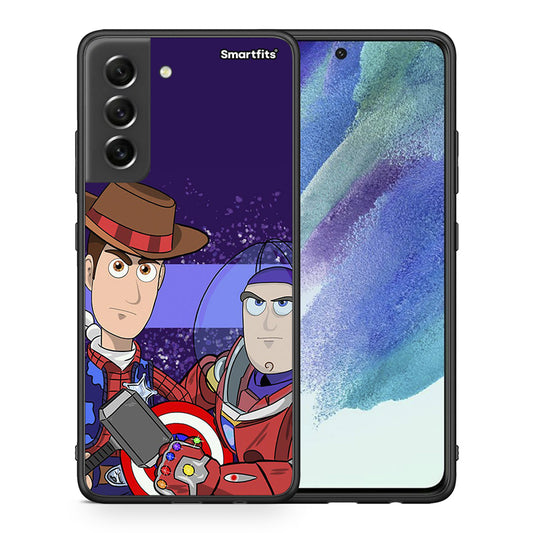 Θήκη Samsung S21 FE Infinity Story από τη Smartfits με σχέδιο στο πίσω μέρος και μαύρο περίβλημα | Samsung S21 FE Infinity Story case with colorful back and black bezels