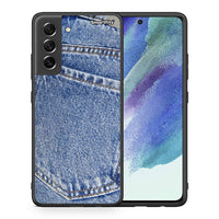 Thumbnail for Θήκη Samsung S21 FE Jeans Pocket από τη Smartfits με σχέδιο στο πίσω μέρος και μαύρο περίβλημα | Samsung S21 FE Jeans Pocket case with colorful back and black bezels