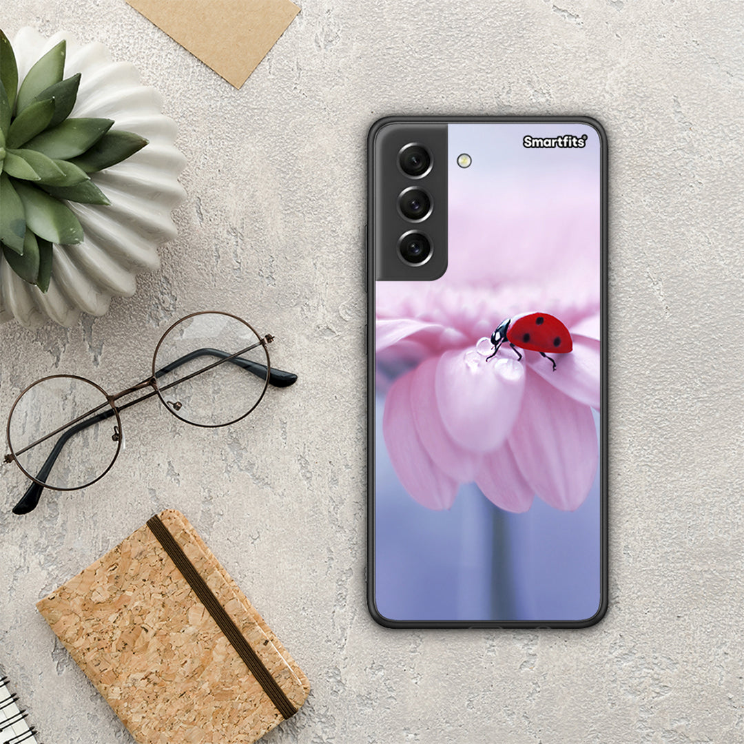 Ladybug Flower - Samsung Galaxy S21 FE θήκη