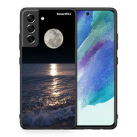 Thumbnail for Θήκη Samsung S21 FE Moon Landscape από τη Smartfits με σχέδιο στο πίσω μέρος και μαύρο περίβλημα | Samsung S21 FE Moon Landscape case with colorful back and black bezels