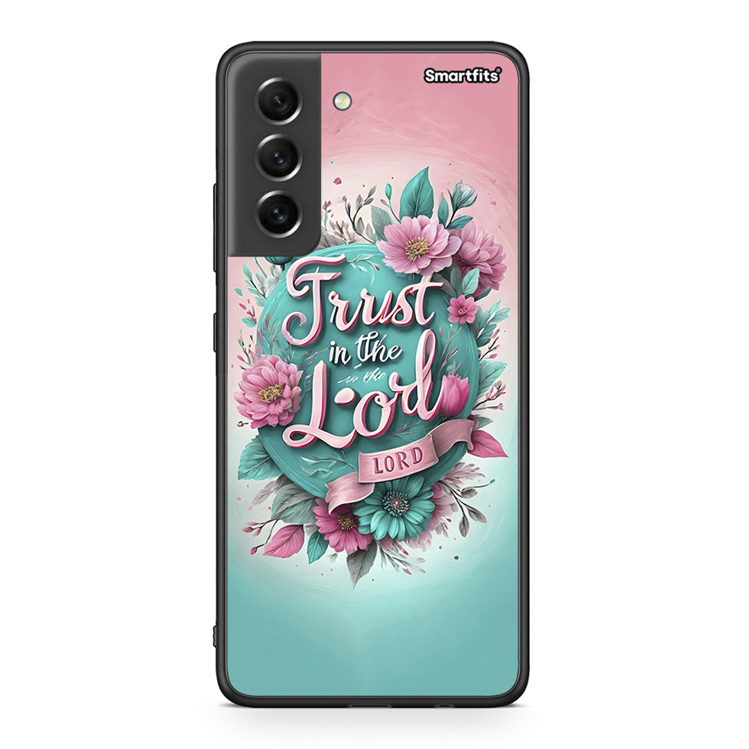 Samsung S21 FE Lord Trust θήκη από τη Smartfits με σχέδιο στο πίσω μέρος και μαύρο περίβλημα | Smartphone case with colorful back and black bezels by Smartfits