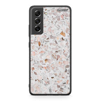 Thumbnail for Samsung S21 FE Marble Terrazzo θήκη από τη Smartfits με σχέδιο στο πίσω μέρος και μαύρο περίβλημα | Smartphone case with colorful back and black bezels by Smartfits