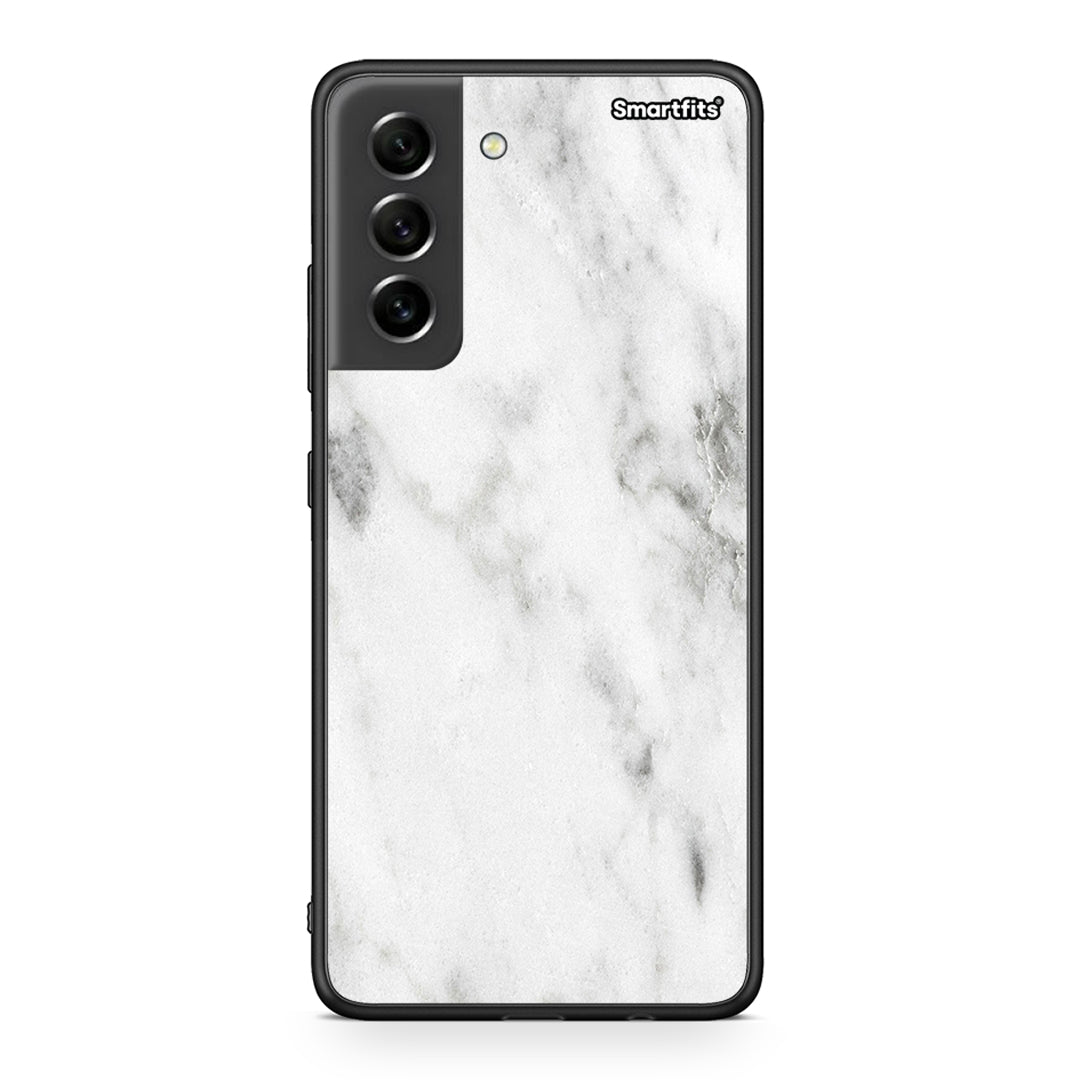 2 - Samsung S21 FE White marble case, cover, bumper