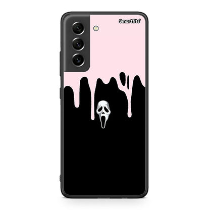 Samsung S21 FE Melting Halloween Mask Θήκη από τη Smartfits με σχέδιο στο πίσω μέρος και μαύρο περίβλημα | Smartphone case with colorful back and black bezels by Smartfits