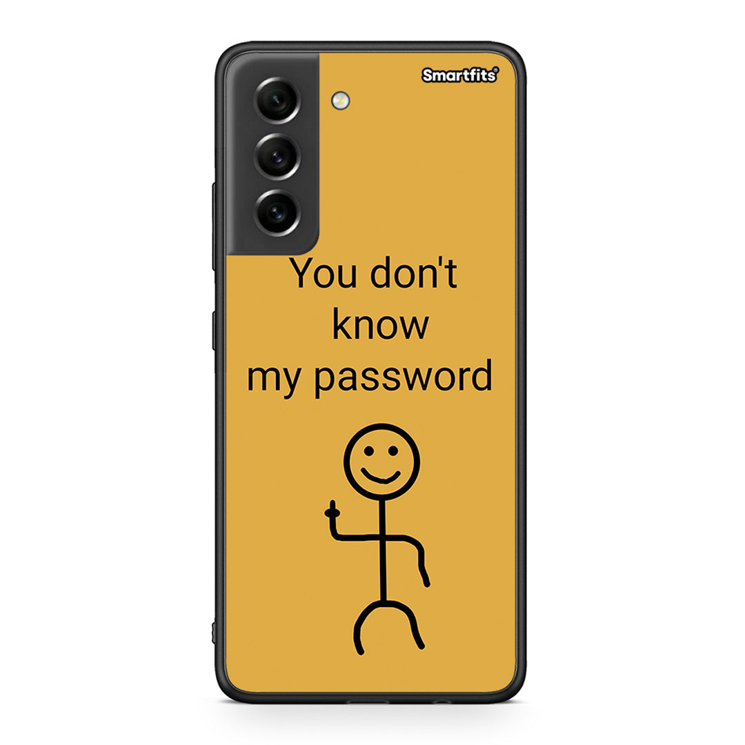 Samsung S21 FE My Password Θήκη από τη Smartfits με σχέδιο στο πίσω μέρος και μαύρο περίβλημα | Smartphone case with colorful back and black bezels by Smartfits