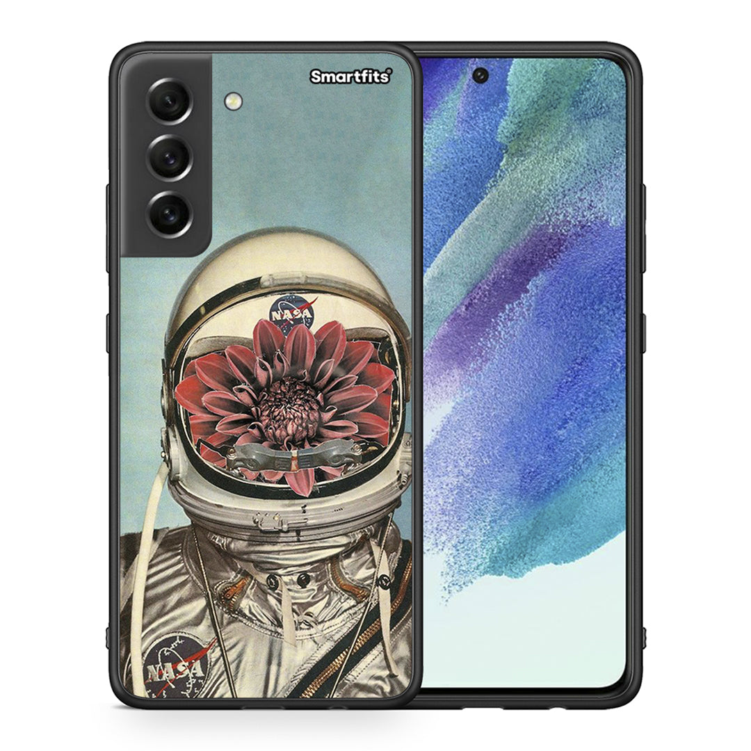 Θήκη Samsung S21 FE Nasa Bloom από τη Smartfits με σχέδιο στο πίσω μέρος και μαύρο περίβλημα | Samsung S21 FE Nasa Bloom case with colorful back and black bezels