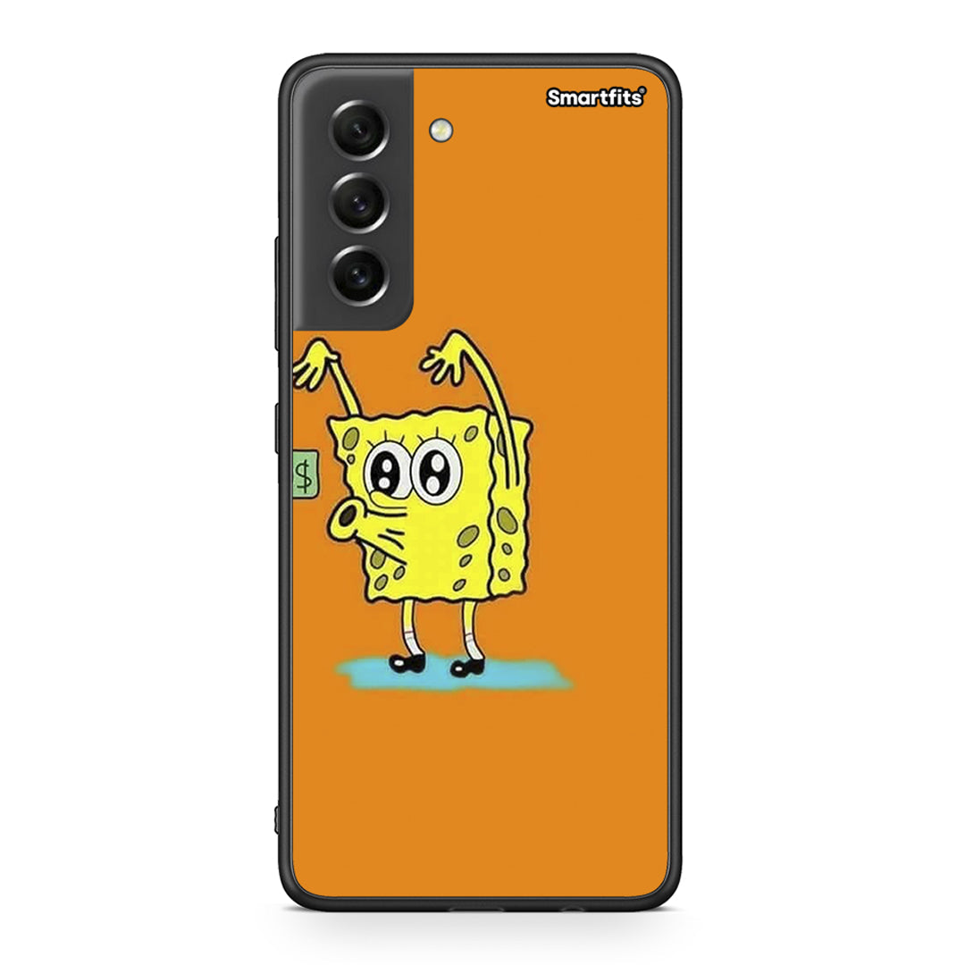 Samsung S21 FE No Money 2 Θήκη Αγίου Βαλεντίνου από τη Smartfits με σχέδιο στο πίσω μέρος και μαύρο περίβλημα | Smartphone case with colorful back and black bezels by Smartfits