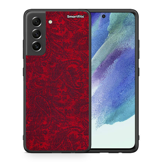 Θήκη Samsung S21 FE Paisley Cashmere από τη Smartfits με σχέδιο στο πίσω μέρος και μαύρο περίβλημα | Samsung S21 FE Paisley Cashmere case with colorful back and black bezels