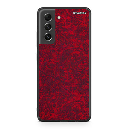 Samsung S21 FE Paisley Cashmere θήκη από τη Smartfits με σχέδιο στο πίσω μέρος και μαύρο περίβλημα | Smartphone case with colorful back and black bezels by Smartfits