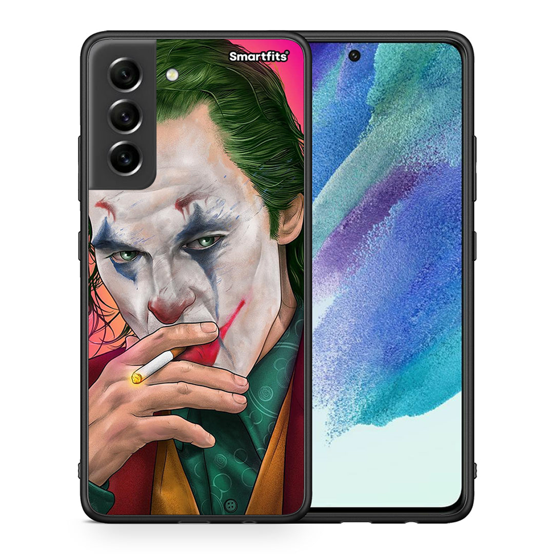 Θήκη Samsung S21 FE JokesOnU PopArt από τη Smartfits με σχέδιο στο πίσω μέρος και μαύρο περίβλημα | Samsung S21 FE JokesOnU PopArt case with colorful back and black bezels