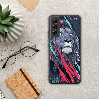 PopArt Lion Designer - Samsung Galaxy S21 FE θήκη