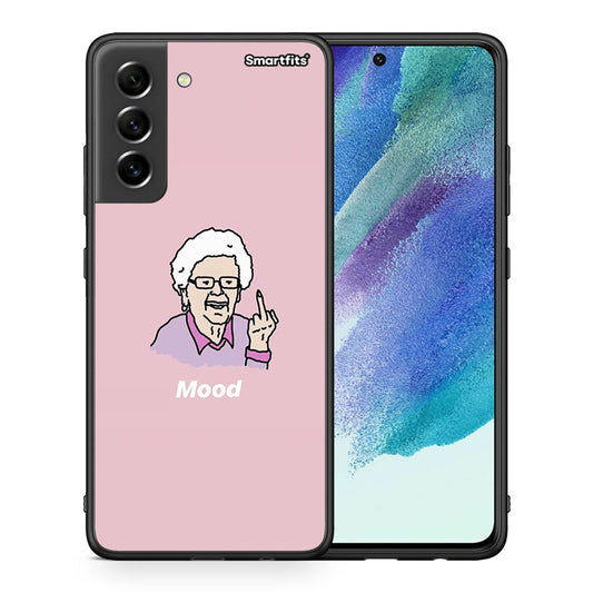 Θήκη Samsung S21 FE Mood PopArt από τη Smartfits με σχέδιο στο πίσω μέρος και μαύρο περίβλημα | Samsung S21 FE Mood PopArt case with colorful back and black bezels
