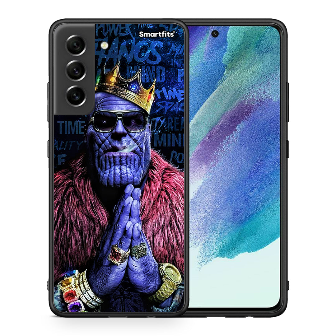 Θήκη Samsung S21 FE Thanos PopArt από τη Smartfits με σχέδιο στο πίσω μέρος και μαύρο περίβλημα | Samsung S21 FE Thanos PopArt case with colorful back and black bezels