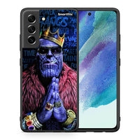 Thumbnail for Θήκη Samsung S21 FE Thanos PopArt από τη Smartfits με σχέδιο στο πίσω μέρος και μαύρο περίβλημα | Samsung S21 FE Thanos PopArt case with colorful back and black bezels