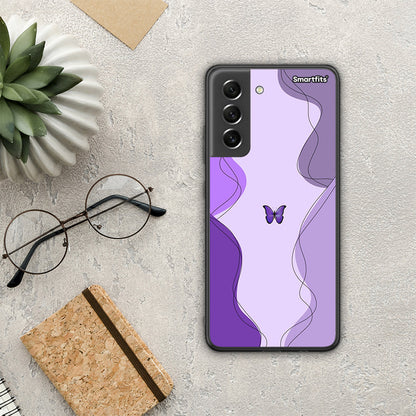 Purple Mariposa - Samsung Galaxy S21 FE θήκη
