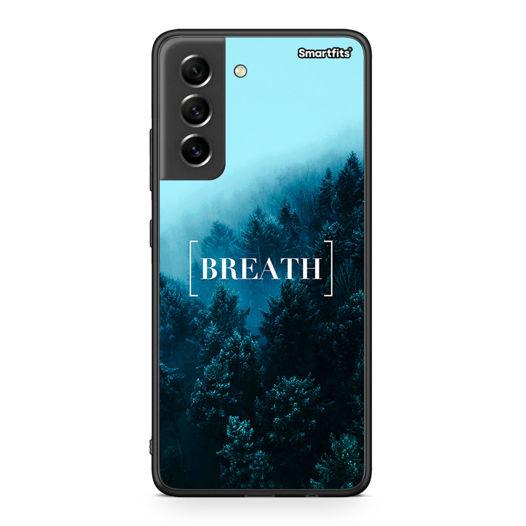 4 - Samsung S21 FE Breath Quote case, cover, bumper