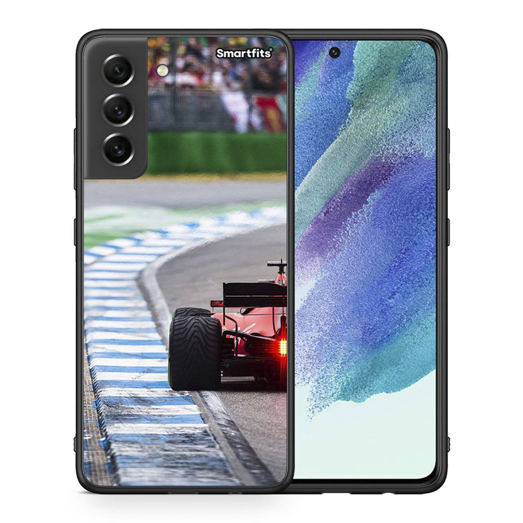 Θήκη Samsung S21 FE Racing Vibes από τη Smartfits με σχέδιο στο πίσω μέρος και μαύρο περίβλημα | Samsung S21 FE Racing Vibes case with colorful back and black bezels