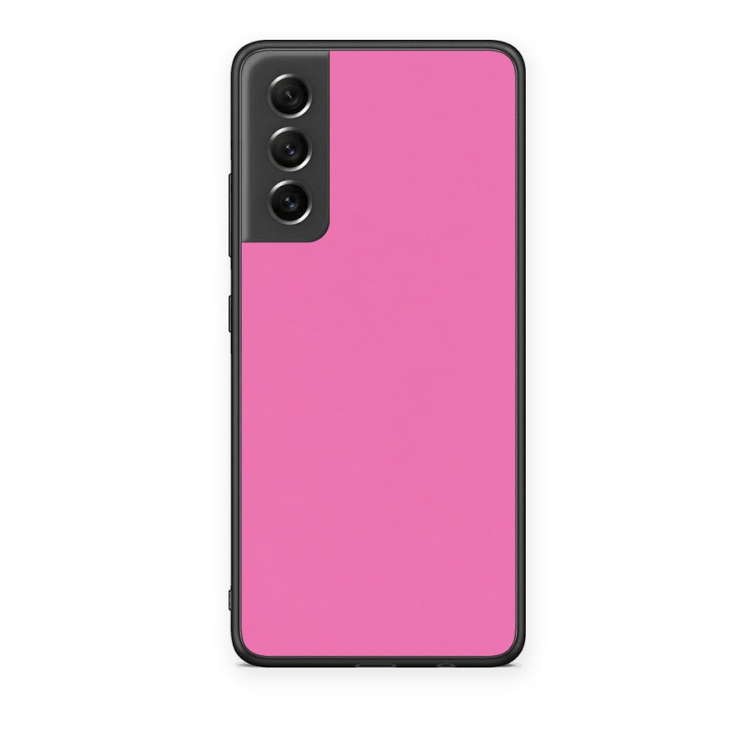 Θήκη Samsung Galaxy S21 FE Rose Pink από τη Smartfits με σχέδιο στο πίσω μέρος και μαύρο περίβλημα | Samsung Galaxy S21 FE Rose Pink case with colorful back and black bezels
