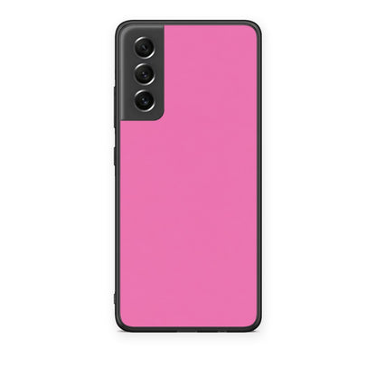 Θήκη Samsung Galaxy S21 FE Rose Pink από τη Smartfits με σχέδιο στο πίσω μέρος και μαύρο περίβλημα | Samsung Galaxy S21 FE Rose Pink case with colorful back and black bezels