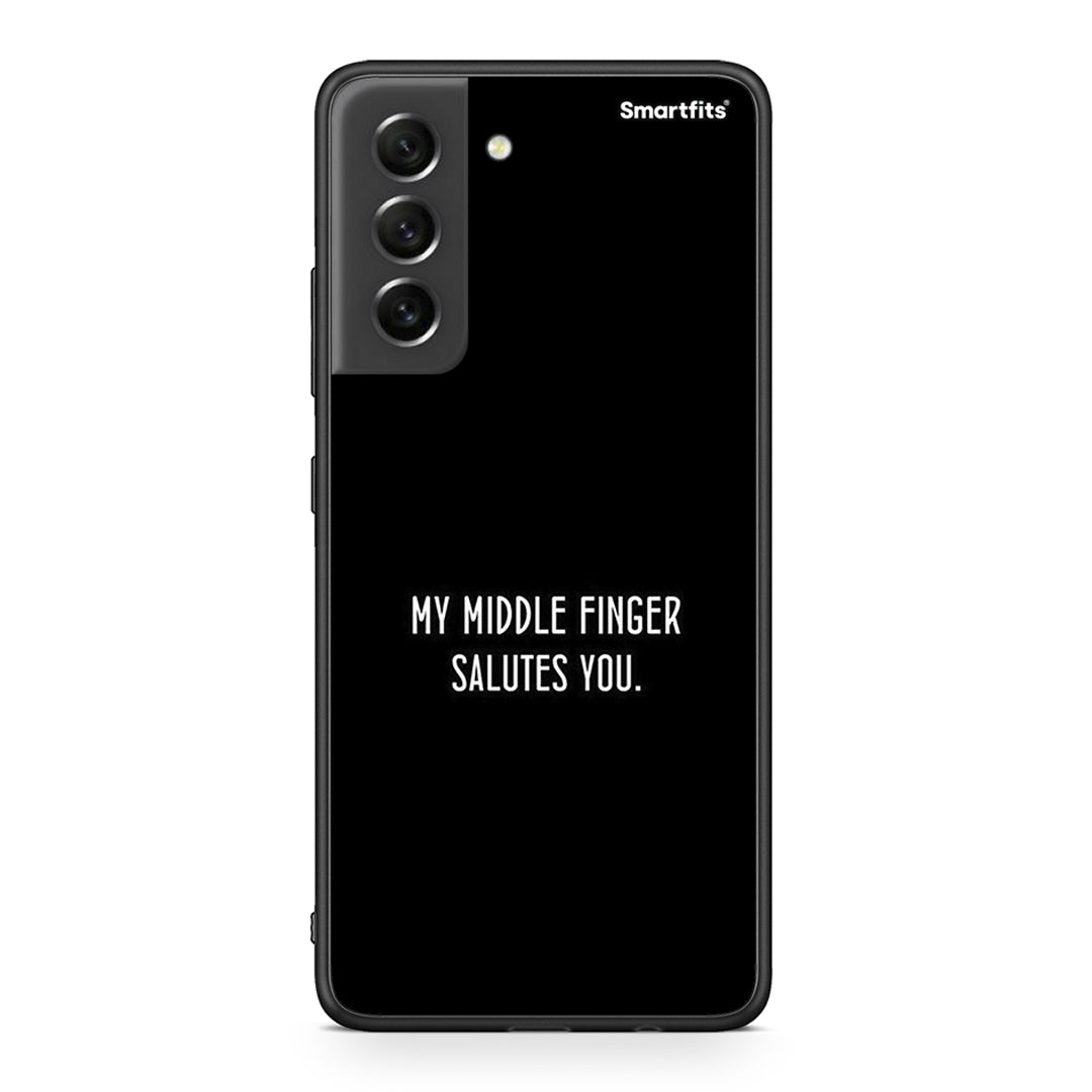 Samsung S21 FE Salute θήκη από τη Smartfits με σχέδιο στο πίσω μέρος και μαύρο περίβλημα | Smartphone case with colorful back and black bezels by Smartfits