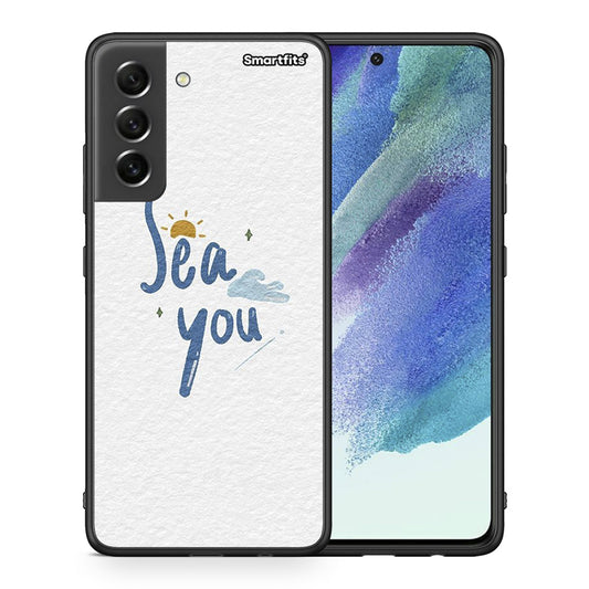 Θήκη Samsung S21 FE Sea You από τη Smartfits με σχέδιο στο πίσω μέρος και μαύρο περίβλημα | Samsung S21 FE Sea You case with colorful back and black bezels
