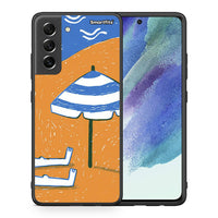 Thumbnail for Θήκη Samsung S21 FE Summering από τη Smartfits με σχέδιο στο πίσω μέρος και μαύρο περίβλημα | Samsung S21 FE Summering case with colorful back and black bezels