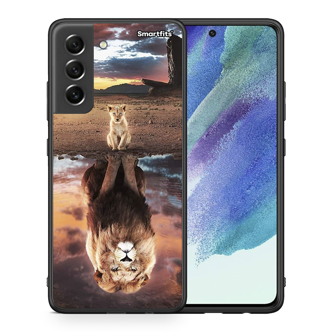 Θήκη Αγίου Βαλεντίνου Samsung S21 FE Sunset Dreams από τη Smartfits με σχέδιο στο πίσω μέρος και μαύρο περίβλημα | Samsung S21 FE Sunset Dreams case with colorful back and black bezels