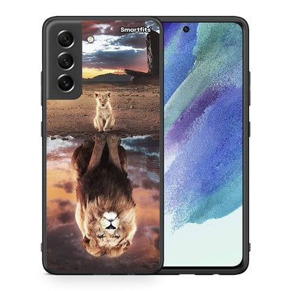 Θήκη Αγίου Βαλεντίνου Samsung S21 FE Sunset Dreams από τη Smartfits με σχέδιο στο πίσω μέρος και μαύρο περίβλημα | Samsung S21 FE Sunset Dreams case with colorful back and black bezels