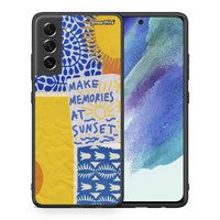 Thumbnail for Θήκη Samsung S21 FE Sunset Memories από τη Smartfits με σχέδιο στο πίσω μέρος και μαύρο περίβλημα | Samsung S21 FE Sunset Memories case with colorful back and black bezels
