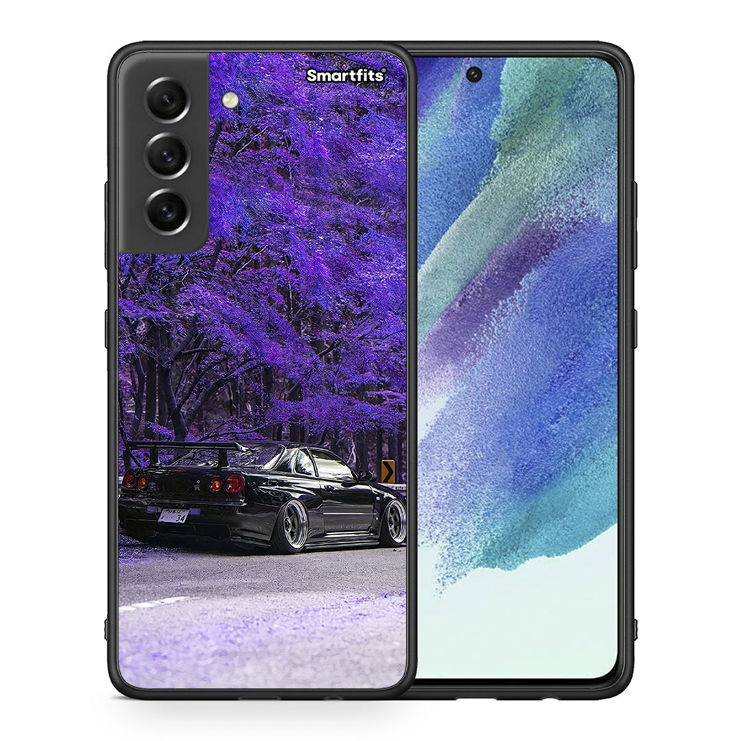 Θήκη Αγίου Βαλεντίνου Samsung S21 FE Super Car από τη Smartfits με σχέδιο στο πίσω μέρος και μαύρο περίβλημα | Samsung S21 FE Super Car case with colorful back and black bezels