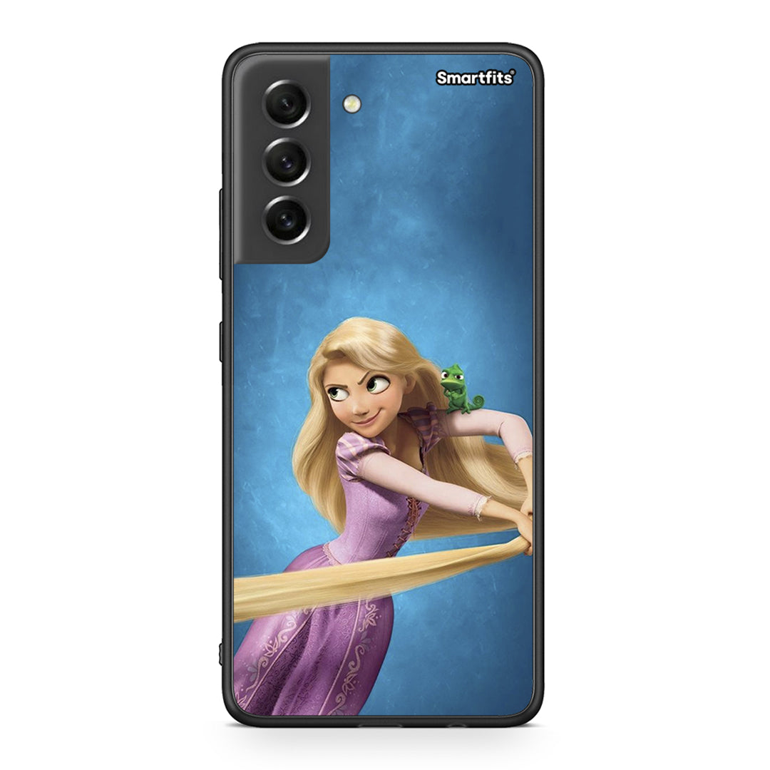 Samsung S21 FE Tangled 2 Θήκη Αγίου Βαλεντίνου από τη Smartfits με σχέδιο στο πίσω μέρος και μαύρο περίβλημα | Smartphone case with colorful back and black bezels by Smartfits