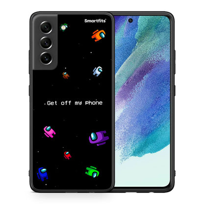 Θήκη Samsung S21 FE AFK Text από τη Smartfits με σχέδιο στο πίσω μέρος και μαύρο περίβλημα | Samsung S21 FE AFK Text case with colorful back and black bezels