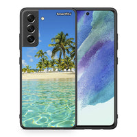 Thumbnail for Θήκη Samsung S21 FE Tropical Vibes από τη Smartfits με σχέδιο στο πίσω μέρος και μαύρο περίβλημα | Samsung S21 FE Tropical Vibes case with colorful back and black bezels