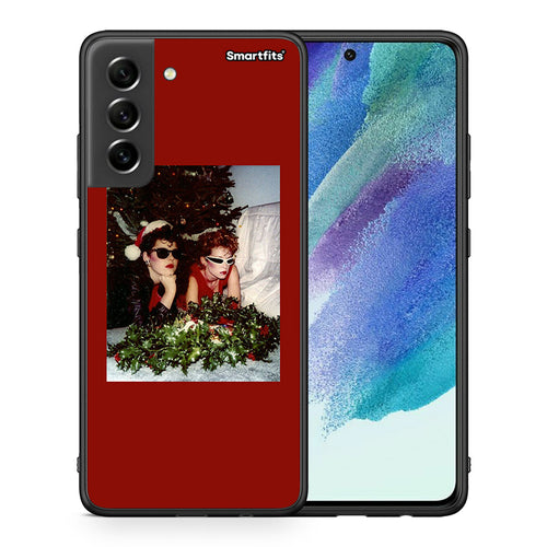 Θήκη Samsung S21 FE Waiting For Xmas από τη Smartfits με σχέδιο στο πίσω μέρος και μαύρο περίβλημα | Samsung S21 FE Waiting For Xmas case with colorful back and black bezels