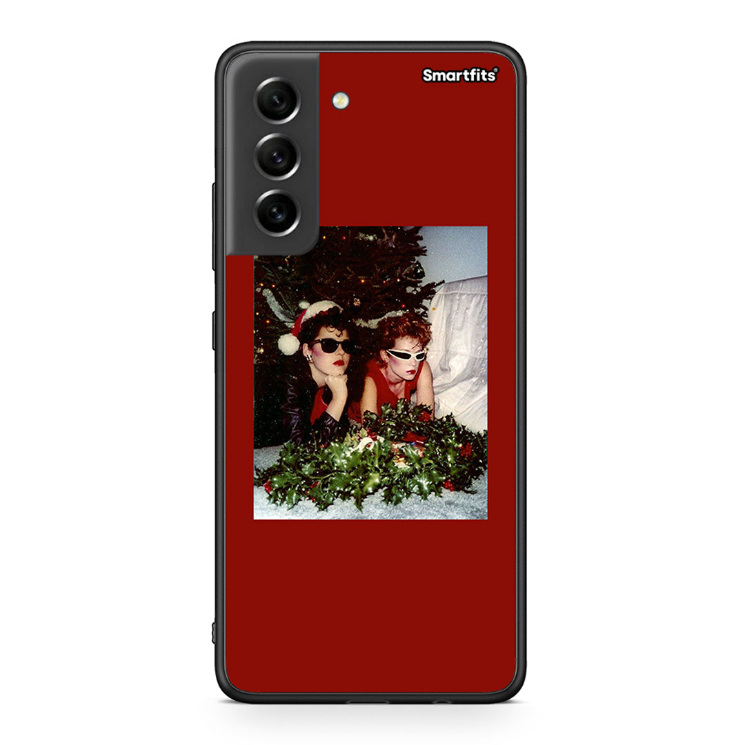 Samsung S21 FE Waiting For Xmas θήκη από τη Smartfits με σχέδιο στο πίσω μέρος και μαύρο περίβλημα | Smartphone case with colorful back and black bezels by Smartfits