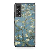 Thumbnail for Samsung S21 FE White Blossoms θήκη από τη Smartfits με σχέδιο στο πίσω μέρος και μαύρο περίβλημα | Smartphone case with colorful back and black bezels by Smartfits