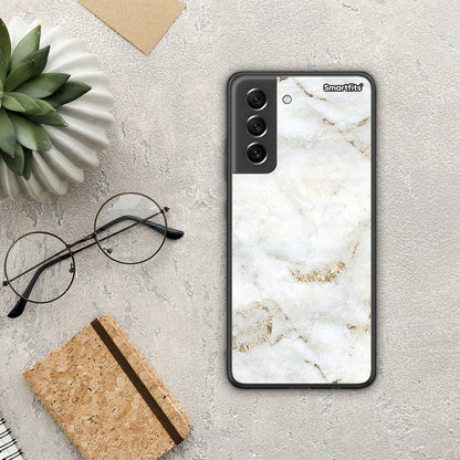 White Gold Marble - Samsung Galaxy S21 FE θήκη