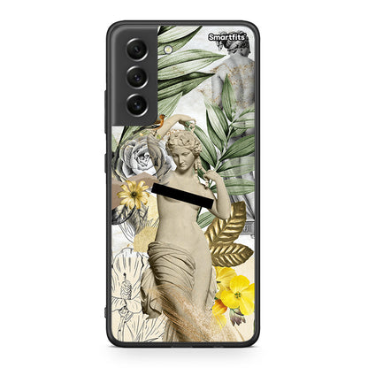 Samsung S21 FE Woman Statue θήκη από τη Smartfits με σχέδιο στο πίσω μέρος και μαύρο περίβλημα | Smartphone case with colorful back and black bezels by Smartfits