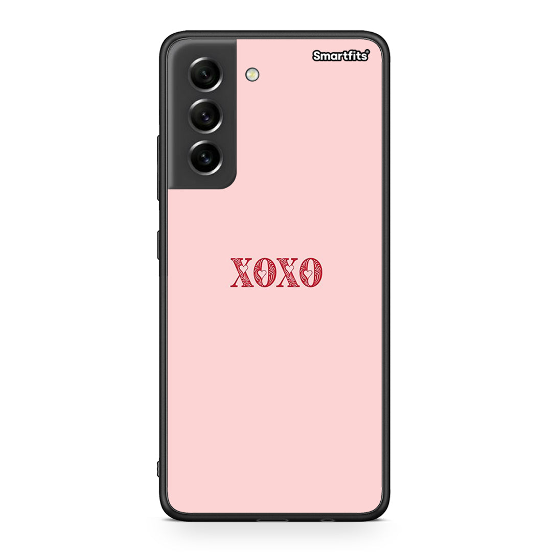 Samsung S21 FE XOXO Love θήκη από τη Smartfits με σχέδιο στο πίσω μέρος και μαύρο περίβλημα | Smartphone case with colorful back and black bezels by Smartfits